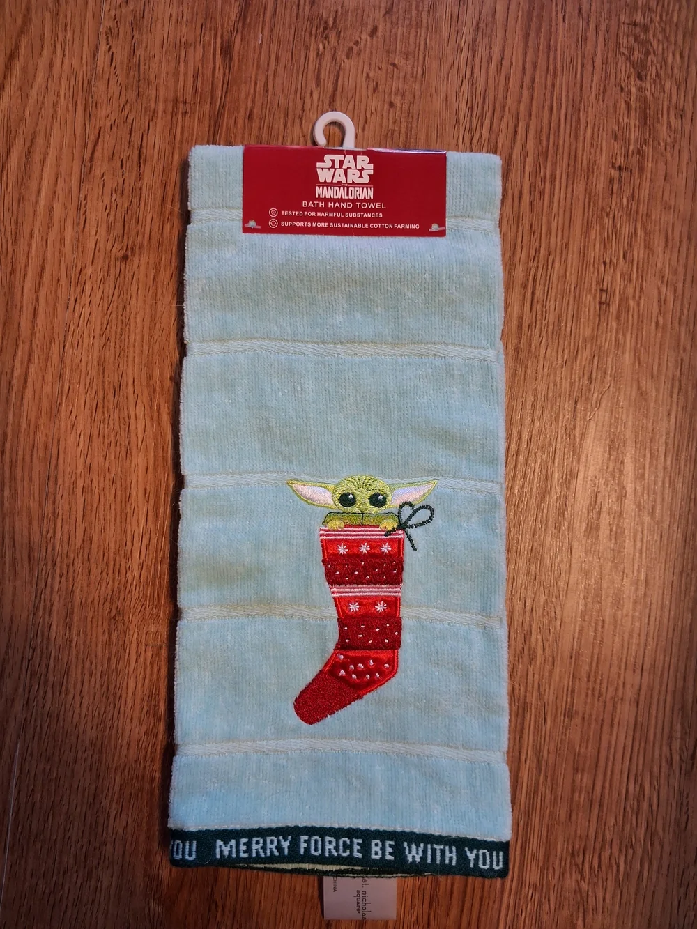 Star Wars Mandalorian Grogu Baby Yoda Christmas Hand Towel Kohl's NWT